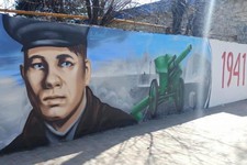 Граффити на стене МКС. Пресс-служба администрации города Ставрополя