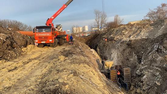 Строительство ливневки. Фото администрации Ставрополя