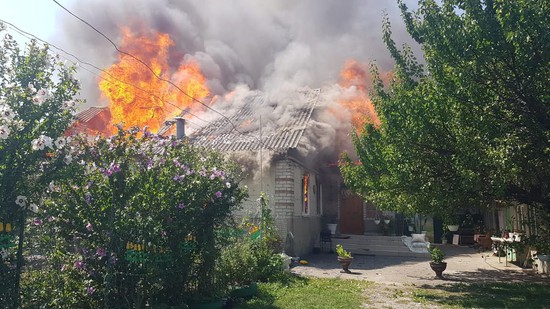 Пожар в доме. Фото ПАСС СК