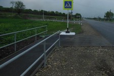 Пешеходная зона вдоль федеральной автодороги. Миндортранспорта Ставропольского края