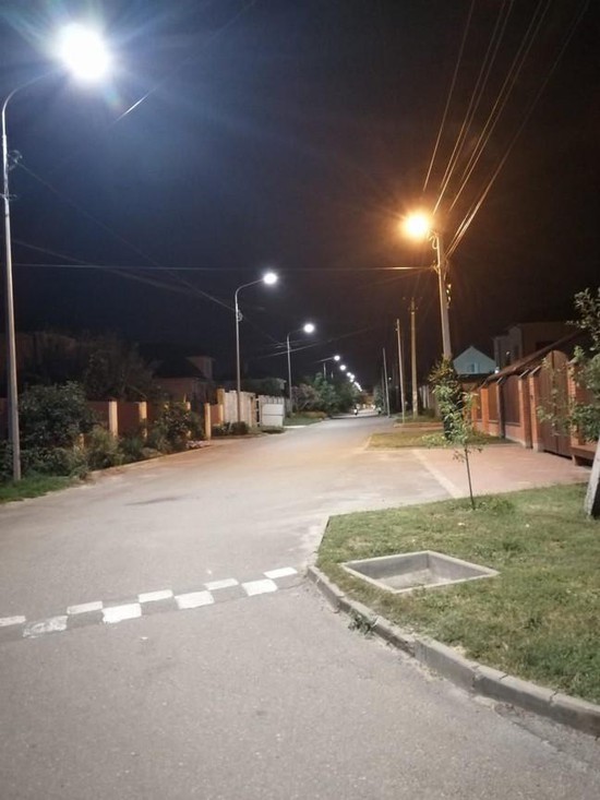 Новые фонари осветили улицу Шукшина в Ставрополе