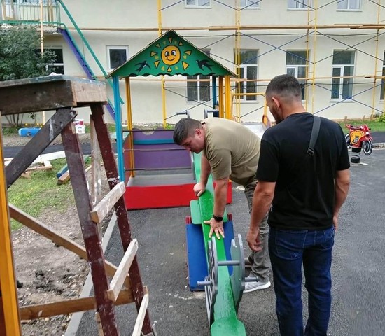 Работы в детсаду на Донбассе. Пресс-служба администрации Кисловодска