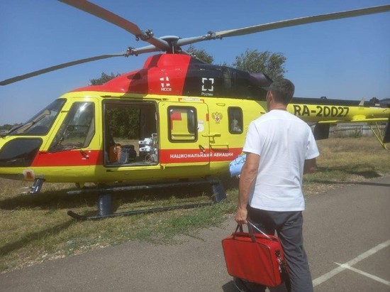 Вертолет санавиации. Минздрав Ставропольского края