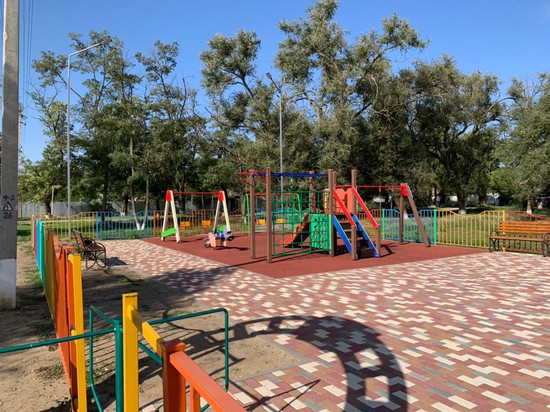 Детская игровая площадка в селе на Ставрополье. Минсельхоз края