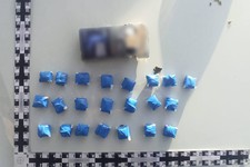 Обнаруженные 22 полимерных свертка с порошкообразным веществом. Пресс-служба ГУ МВД России по Ставрополью