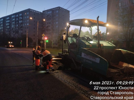 Дорожные работы идут по ночам. Пресс-служба администрации г. Ставрополя